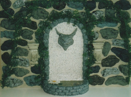Blackwashed stone wall