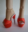 Orange silk platforms